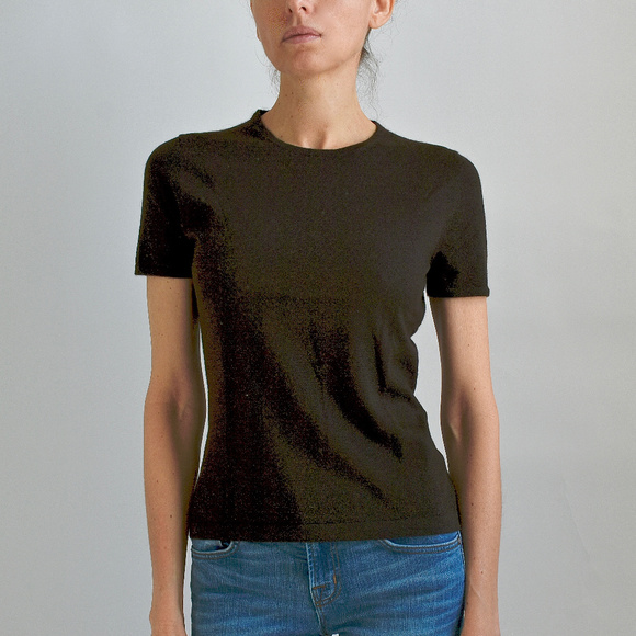 Neiman Marcus 100% Pure Cashmere T-Shirt Sweater - Picture 1 of 7